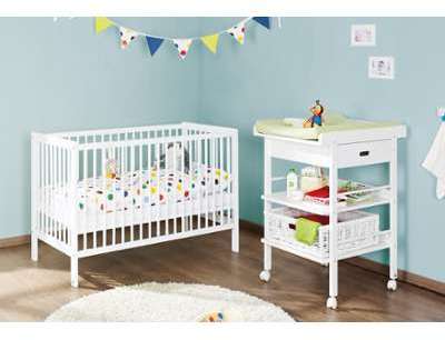 Set de 2 pièces pour chambre bébé avec lit à barre