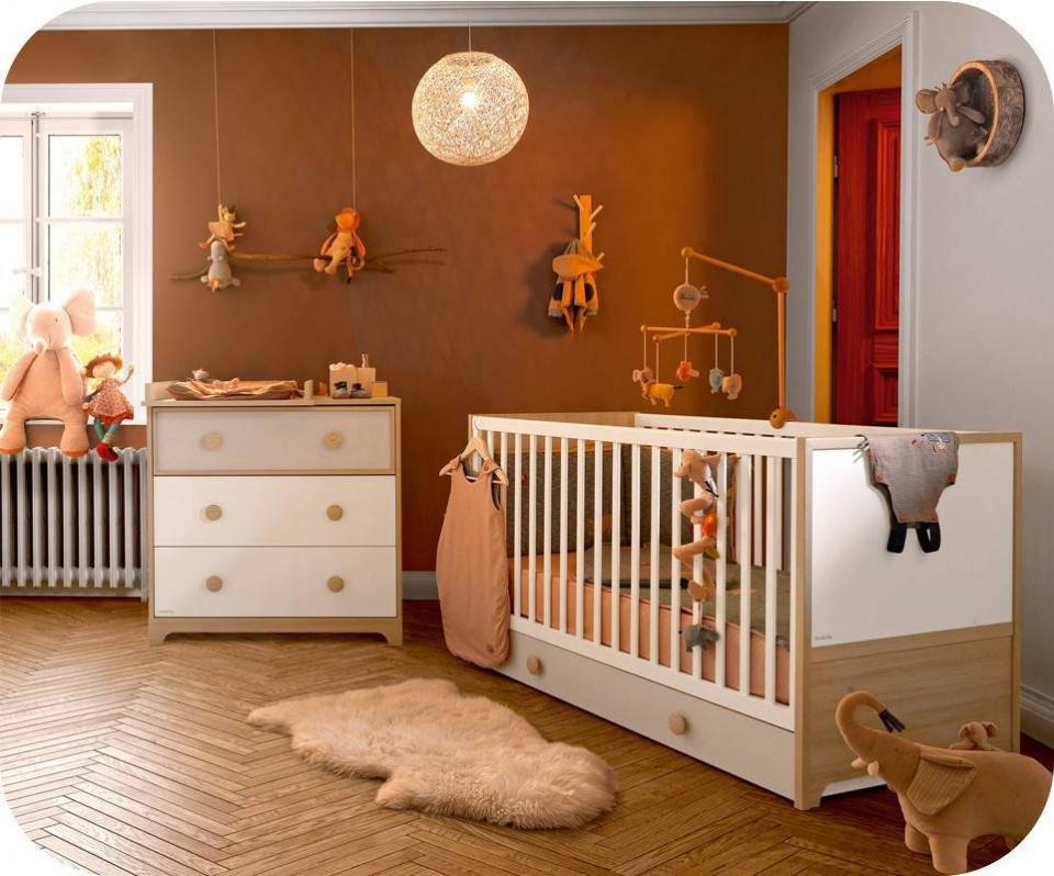 Mini-Chambre Bébé Éol Blanche et Bois