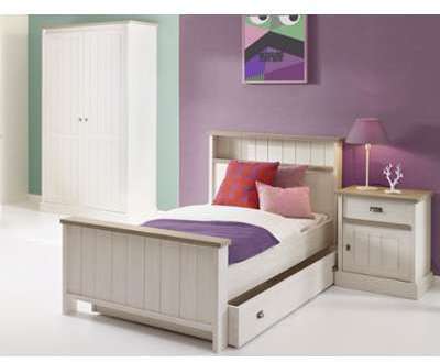 Chambre enfant contemporaine couleur chêne blanc J