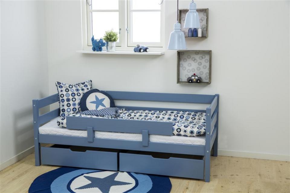 Lit cadet Ida, 70x160 cm, en pin massif, Bleu