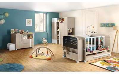 Chambre Bébé Nola Bois et Blanche Chambre Bébé Nola Bois et