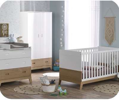 Chambre Bébé Complète Aloa Blanche et Bois Chambre Bébé Complète Aloa