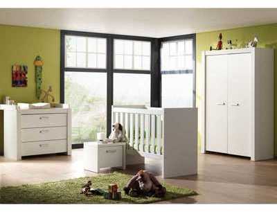 Chambre bébé complète coloris blanc