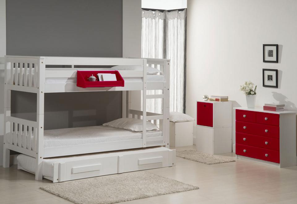 Chambre Complète : Lits Superposés + Gigogne + Com