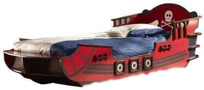 Lit bateau pirate 90x190 200 cm CRAZY SHARK Lit bateau pirate 90x190 200
