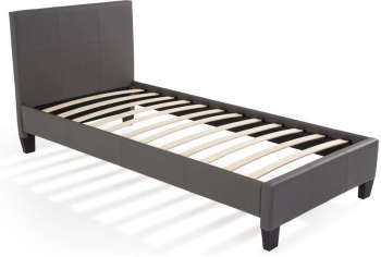 Lit 90x190cm BOOBA coloris gris Lit 90x190cm BOOBA coloris