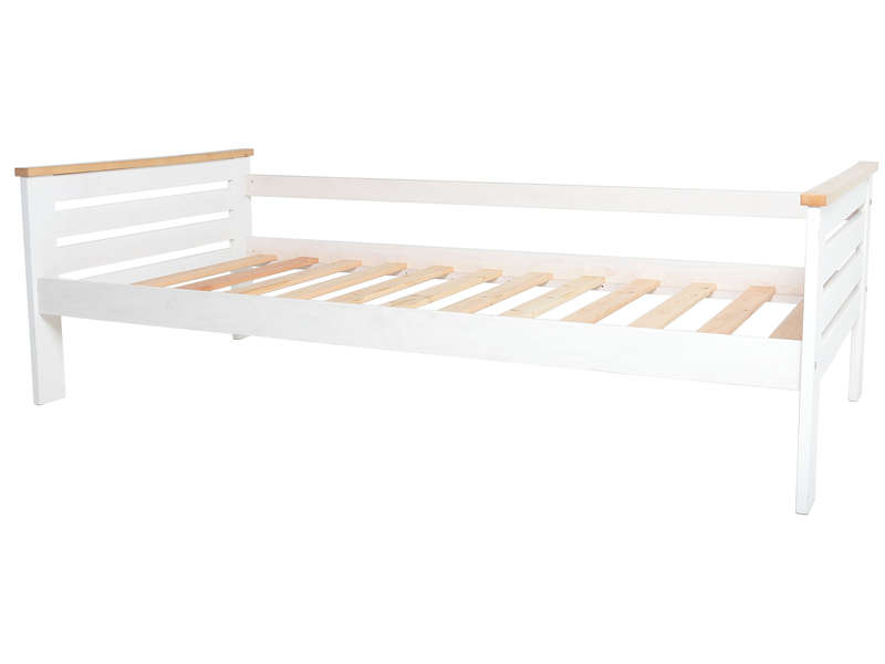 Lit 90x190 cm MELODIE coloris blanc chêne Lit 90x190 cm MELODIE coloris
