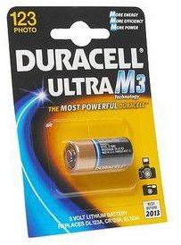 Pile non rechargeable Duracell 123 * 1