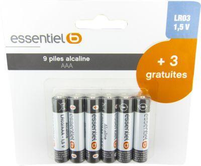 Pile non rechargeable Essentielb Promo 9+3 AAA Alc