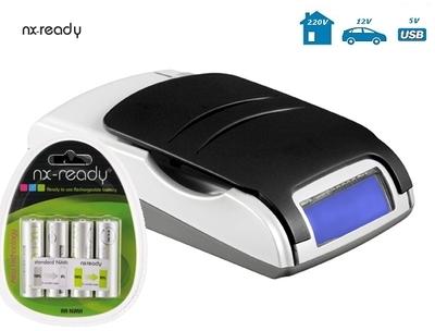 Chargeur NiMH NX-READY digital + 4 accumulateurs A