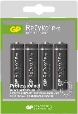 Pile rechargeable GP 4xAA LR6 2000 mAh PRO