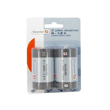 Pile non rechargeable Essentielb D (LR20) X 2