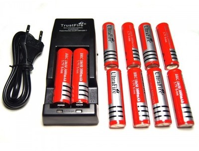 Chargeur Trustfire Tr-001 + 10 Piles 18650 Protect