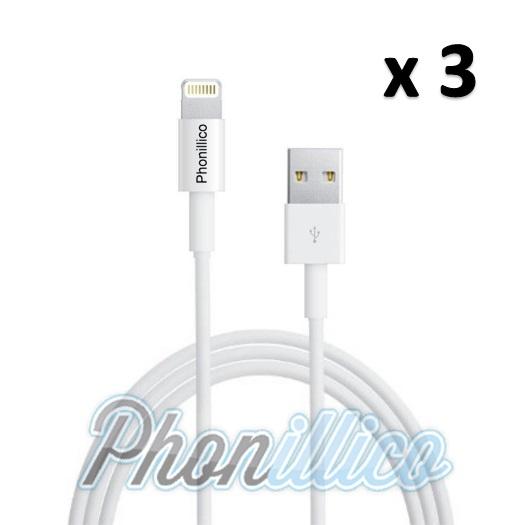 Lot de 3 Cables USB Chargeur pour Apple iPhone 7