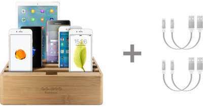 Novodio Ze Box Bamboo - Station de charge 6 ports