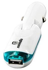 Novodio USB Flexible Car Charger blanc - Chargeur