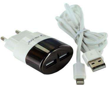 Chargeur Secteur Double Entrée USB Connecteur Ligh