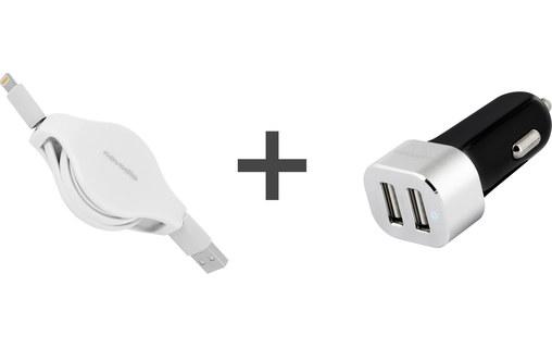 Novodio Dual Car Fast Charger Noir 2 X 2,4A + Câbl