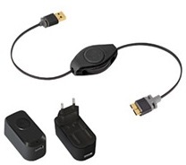 ReTrak Chargeur Secteur 2,4A + Câble Rétractable N