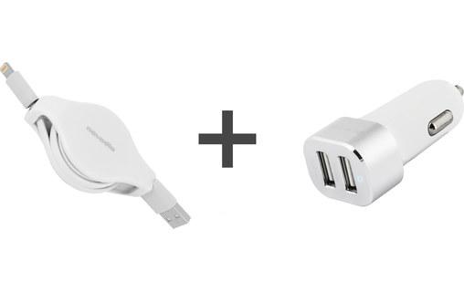 Novodio Dual Car Fast Charger Silver 2 X 2,4A + Câ