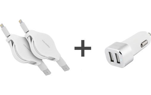 Novodio Dual Car Fast Charger Silver 2 X 2,4A + 2