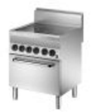 Fourneau vitro 650, l700, 4 zones, four convection