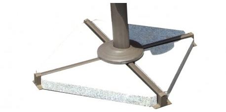 Dalle en granite pour Parasol