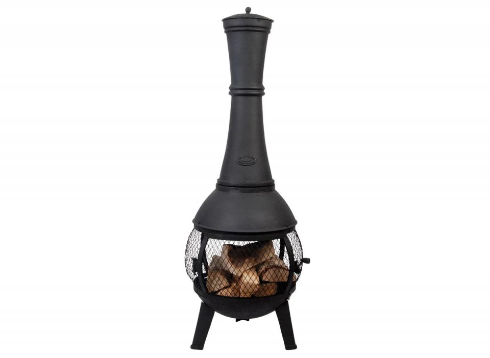 Cheminée dextérieur poêle de terrasse avec porte