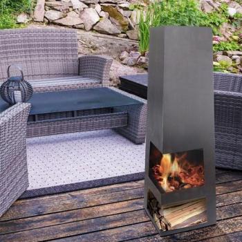 EFP9, un brasero poêle à bois extérieur design ave