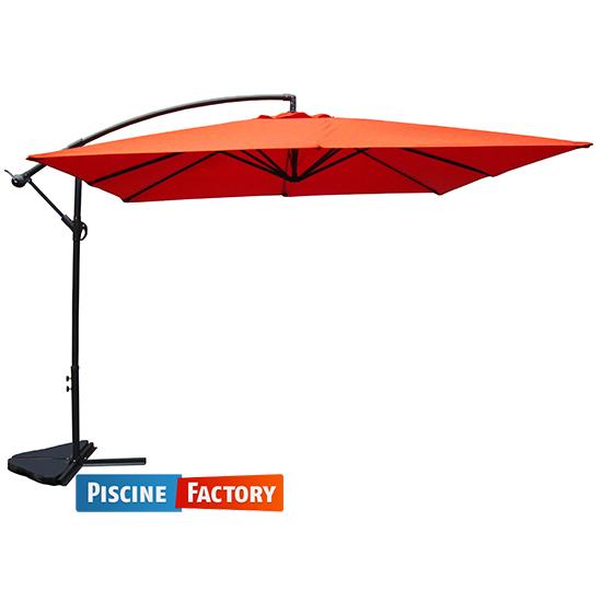 Parasol à Pied déporté Carré 300 x 300 cm - Terrac