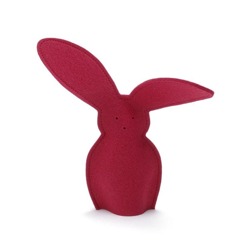 Chauffe-Œuf Lapin - rouge papaver/feutre/4 unités