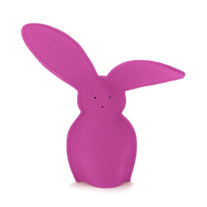 Chauffe-Œuf Lapin - rose/feutre/4 unités