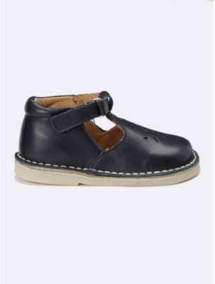Salomés bébé en cuir marine Salomés bébé en cuir marine