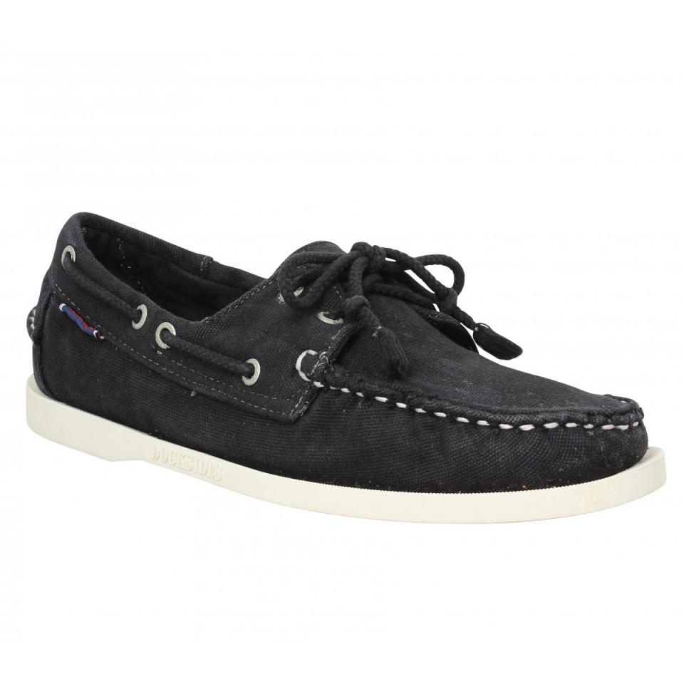 Chaussures bateaux SEBAGO Docksides toile Noir