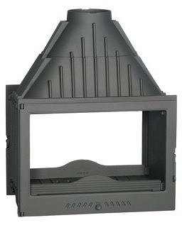 Insert foyer de cheminée en fonte double face 17.5