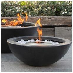 Cheminée Mix 600 noire à léthanol pour extérieur
