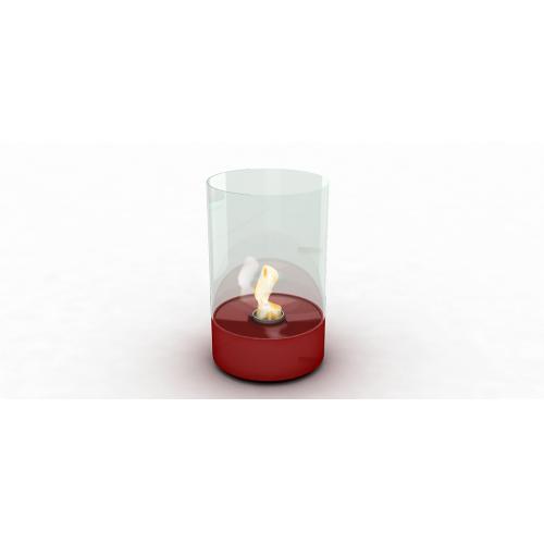 Cheminée bio éthanol de sol contemporaine rouge VP