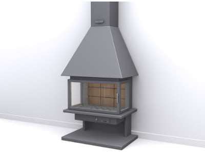 Cheminee ch57/f-pc - anthracite - avec porte - foy
