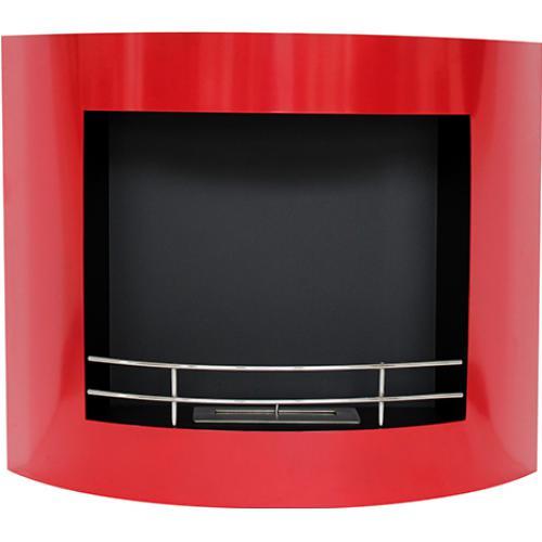 Cheminée bio éthanol murale contemporaine rouge VP