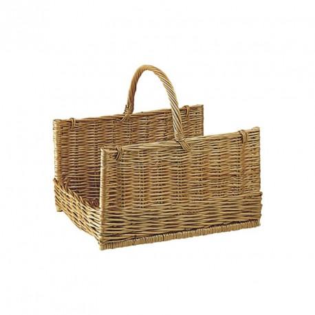 Panier buches en osier buff