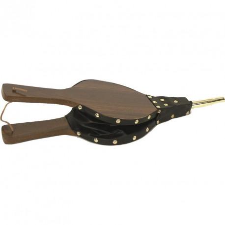 Soufflet en bois et simili cuir