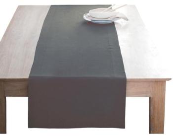 Chemin de table Métis (lin et coton) Gris Delices