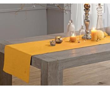 Chemin de table Lin déperlant Safran Delices De Li