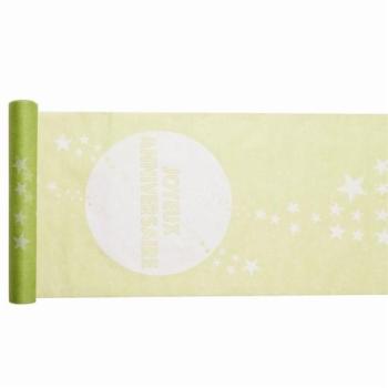 Chemin de table Joyeux Anniversaire Vert