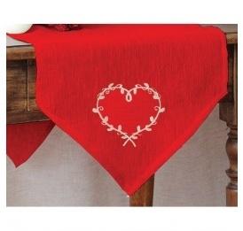 Chemin de table Parcoeur Rouge