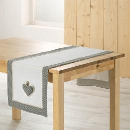 Chemin de table (L140 cm) Fanny Gris