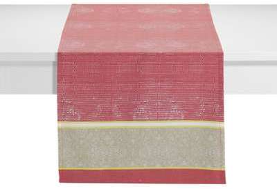Chemin de table coton Fidji Winkler_Rose Framboise