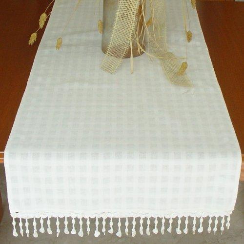 Chemin de table BO SANG en coton naturel ECRU