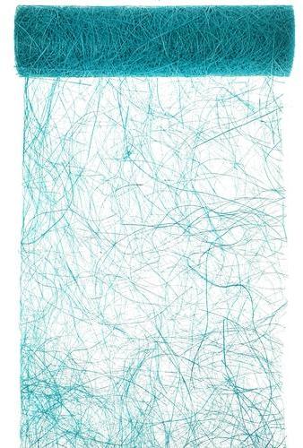 Chemin de table Abaca Turquoise