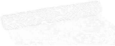 Chemin de table sizolace Rose , blanc, 30 cm, 5 m